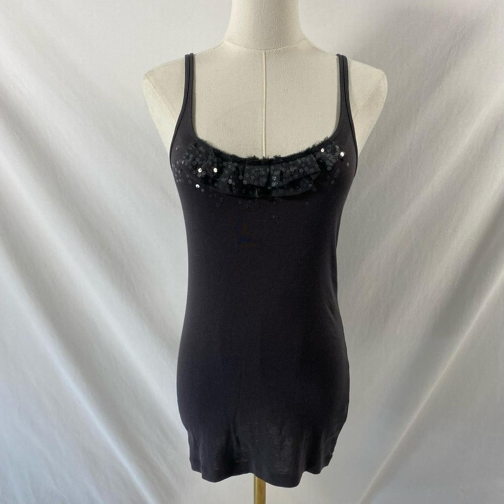 j. crew grey sequin cami top size small grunge y2k indie